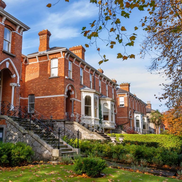 Houses lined up to show need for home insurance