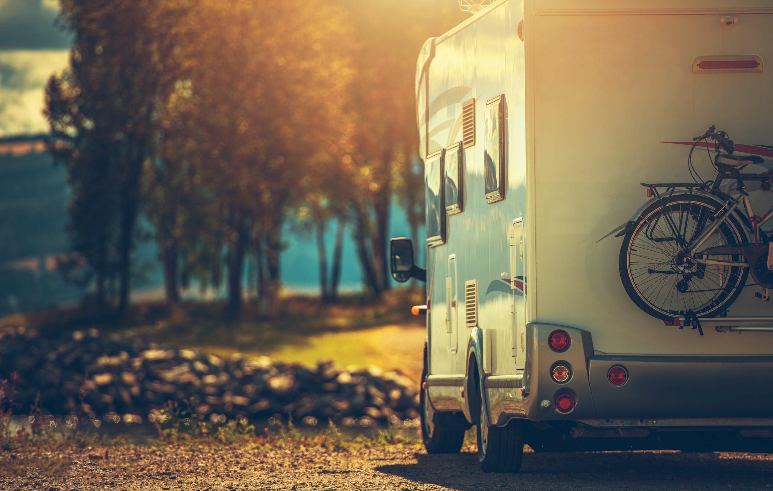 Photo of camper van with bicycle
