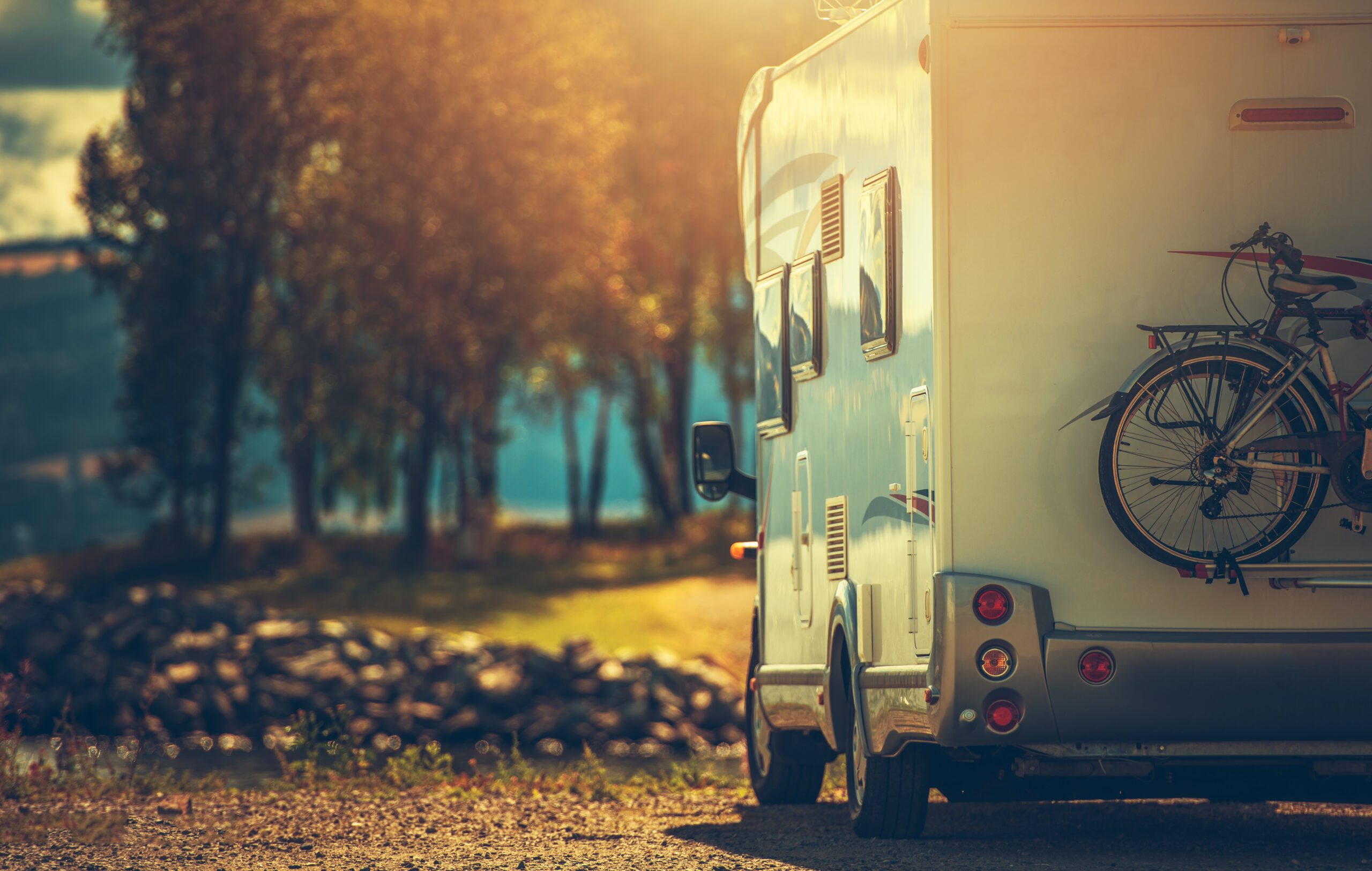 Photo of camper van with bicycle